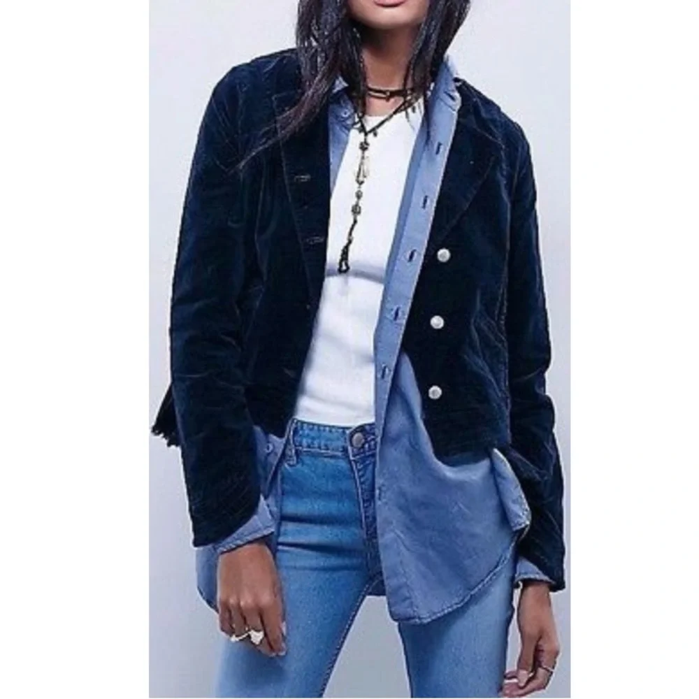 COPY - Free People VELVET Military Blazer - Picture 2 of 10
